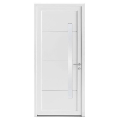 PORTE PVC ALICE BLANC AVEC BARILLET 200x90 DROITE LAPEYRE
