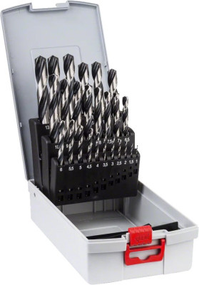 25 forets hélicoïdaux HSS PointTeQ D 1-13mm - BOSCH - 2608577352
