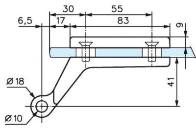 Paire de paumelles pour feuillure de 45mm lagune chromé mat - STREMER - 4201.31.0