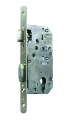 Serrure à larder D455 clé I axe 50mm bout rond inox sans gâche - VACHETTE - 22702000