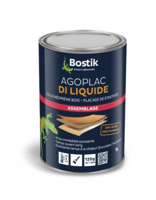 Colle néoprène Agoplac DI liquide boîte 1L - BOSTIK - 30604787