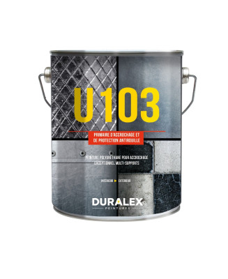 Primaire d'accrochage et de protection antirouille U103 noir impérial 3L - DURALEX - 110100421