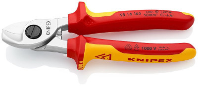 Coupe-câbles isolé 1000V capacité 50mm² 165mm - KNIPEX - 95 16 165