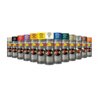 Couche de finition Hard Hat Ral-couleurs noir foncé RAL 9005 500ml - RUST-OLEUM - 2179