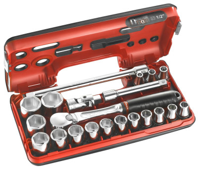 Coffret douilles 1/2'' 6 pans métriques DBOX - FACOM - SL.DBOX1PB