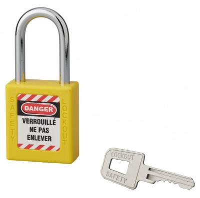 Cadenas de consignation anse acier 40mm jaune - FTH THIRARD - 00091262