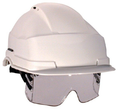 Casque de chantier IRIS 2 blanc avec lunette masque - AUBOUEIX - 0271C