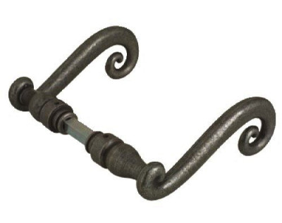 Béquille double Aquitaine époxy noir 2 portées carré 6mm - BOUVET - 14677
