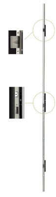 Serrure 3 points à larder PERFORMA Axe 35mm avec têtière plate - ISEO - 7232013528