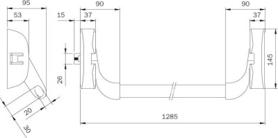 Serrure anti panique CF IDEA 1 point à pêne lateral finition noir - ISEO - 9411113554A
