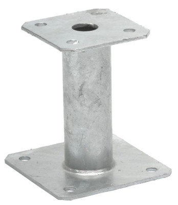 Pied de poteau fixe base 130x130x4mm hauteur 100mm - SIMPSON - PPA100
