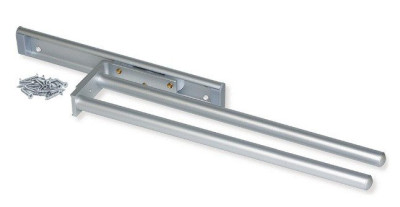 Porte-serviettes extensible 2 bras aluminium anodisé mat 439mm - EMUCA - 7054362