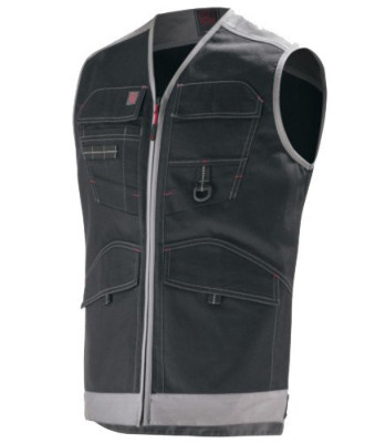Gilet de travail TROWEL sans manches 9ATTUP noir/gris T1 - LAFONT - LA-9ATTUP-985-1