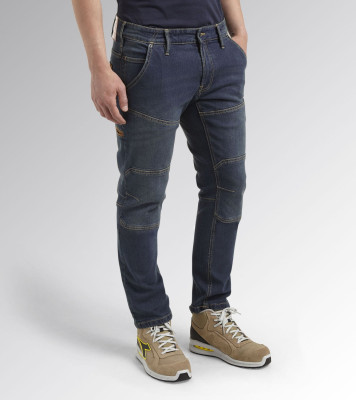 Pantalon de travail en jean STONE PLUS DIRTY WASHING bleu T40 (US32) - DIADORA SPA - 702.170752