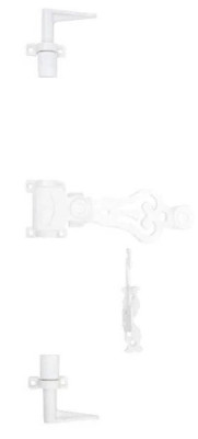 Sachet d'accessoires TUBRAIN poignée feuille aluminium blanc 9016 -  TORBEL - 04P1S5P