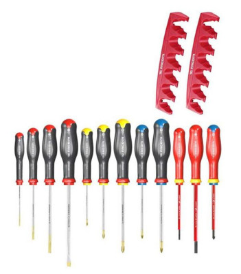Jeu de 12 tournevis Protwist® + 2 poignées - FACOM - AT.J12R1PB