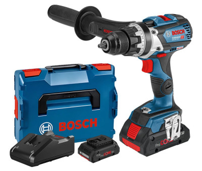 Perceuse-visseuse 18V GSR 18V-110 C + 2 batteries ProCORE 4Ah + chargeur + L-BOXX - BOSCH - 06019G010A