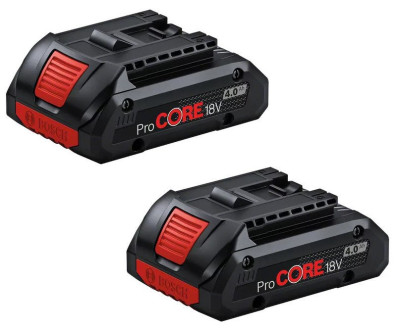 Pack de 2 batteries ProCORE 18V - 4Ah - BOSCH - PACK2BAT4PR