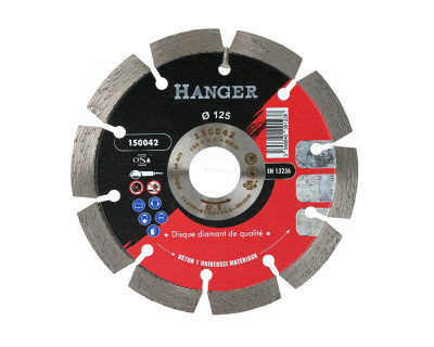 Disque diamant béton universel 125mm segment 10mm - HANGER - 150042