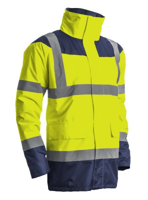 Parka matelassée haute visibilité KETA jaune fluo/marine TL - COVERGUARD - 7KETYL