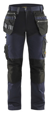 Pantalon de travail artisan + stretch bleu marine/noir T38 - BLÅKLÄDER - 159918608699C44