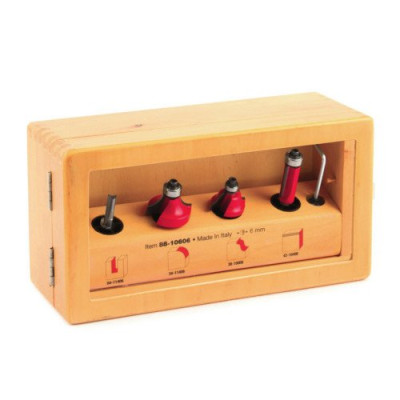 Coffret en bois de 4 fraises défonceuses 02255 - FREUD - F03FR02255
