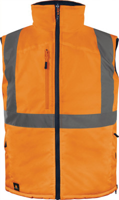 Gilet sans manche réversible HV orange/bleu marine TXL - DELTA PLUS - FIDJ3HVORXG