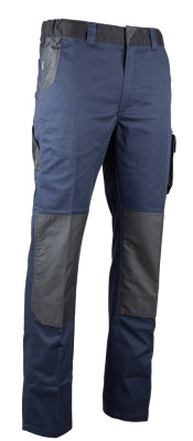 Pantalon de travail HERCULE multipoches bleu foncé/gris foncé T50 - LMA LEBEURRE - 1822-T50