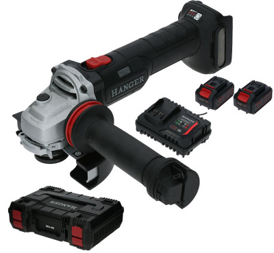 Meuleuse d'angle 18V GX18-8X5 125mm + 2 batteries 5Ah + chargeur + HangBoX - HANGER - 402001
