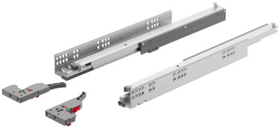 Paire de coulisses MATRIX 450mm avec amortisseur + 2 attaches - 433.03.654