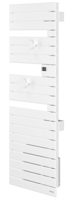 Sèche-serviettes électrique NEFERTITI Mât à droite 500W blanc brillant – ATLANTIC – 850006