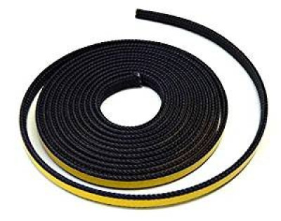 JOINT NOIR PLAT 7x3 mm ADHESIF DECOUPE 50 mètres 4115 PYROFEU