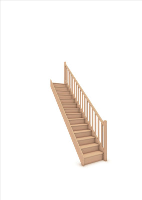 Escalier bois droit hauteur max 2720mm