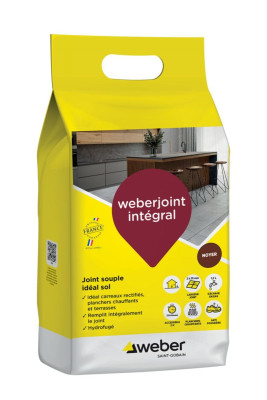 Mortier weberjoint integral pour sol et carreaux rectifiés - noyer T01 - sac de 5 kg WEBER
