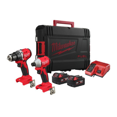Pack M18 BLCPP2B-502C - perceuse visseuse + visseuse à choc compactes sans fil MILWAUKEE