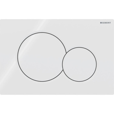 Plaque de déclenchement double touche SIGMA 01 blanche, compatible bâti SIGMA DUOFIX UP 320 et 720 GEBERIT