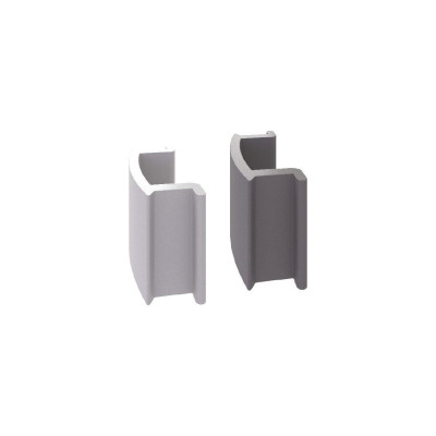 Entretoise pour lame de clôture - aluminium gris anthracite sablé - L. 15 mm - sachet de 22 pièces SILVADEC