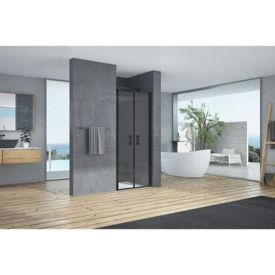 PORTE COULISSANTE DURANCE VTNET- NOIR 160 G H200