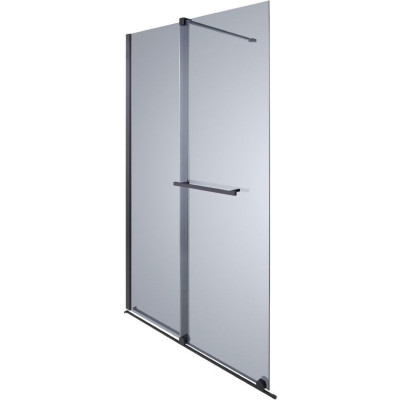 PAROI DORE PORTE COULISSANTE VERRE TREMPE NET-ARGENT L90 H200