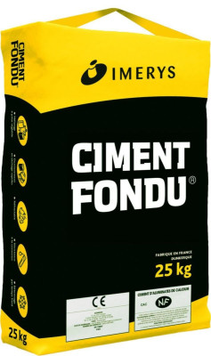 Ciment Fondu® pour durcissement rapide du béton - sac de 25 kg IMERYS