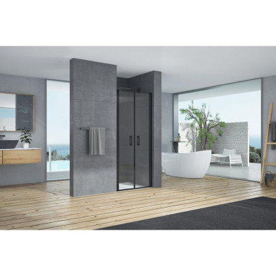 PORTE COULISSANTE DURANCE VTNET- NOIR 140 DROITE HAUTEUR 200
