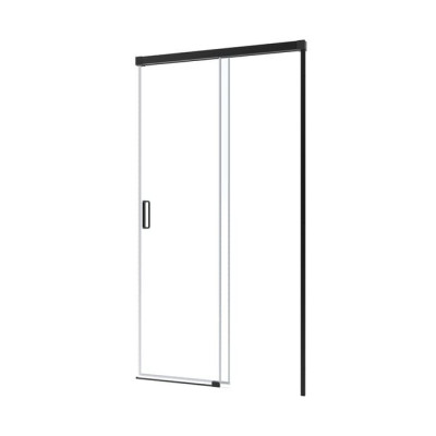 PORTE COULISSANTE 2 PANNEAUX MARILOU 8/6 MM VT-NOIR LARGEUR 120