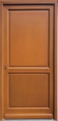 Porte d'entree Bois Pleine, Eyden, H,215xl,90  p, droite + Poignee Et Barillet (ref010723NO) Cote Tableau
