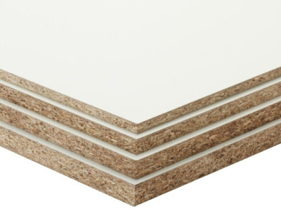 Tablette melamine blanc 116.6 x 43 x 1.6 cm (lot de 5)