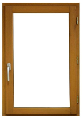 fenetre Bois 1 Vantail H45 x L60 Tirant Droite Cotes Tableau + poignee (ref 010220F9)