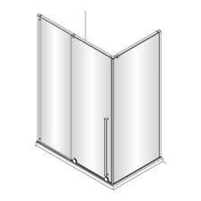 PAROI DURANCE POUR PORTE COULISSANTE VTNET-CHROME 100 H200