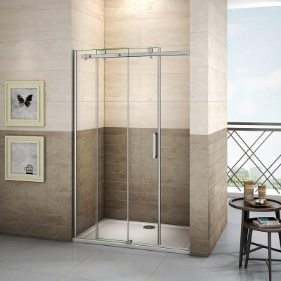 PORTE COULISSANTE DURANCE VTNET- CHROME 140 H200 GAUCHE
