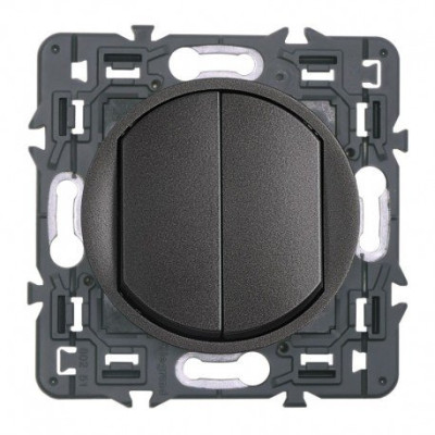 Double poussoir Céliane 6A Graphite - Legrand