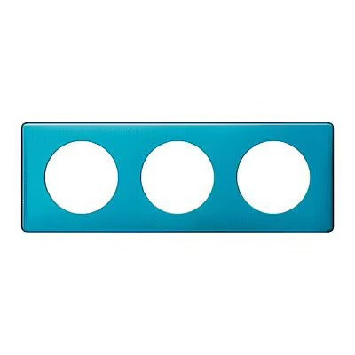 Plaque de finition 3 postes Céliane Blue Snake - Legrand