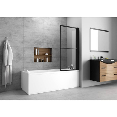 PARE BAIGNOIRE GENIE 1 VOLET RELEVABLE VT-CHROME L71 H140